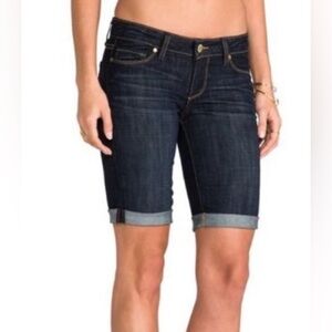 PAIGE Dark Blue Bermuda Denim Short Size 24
